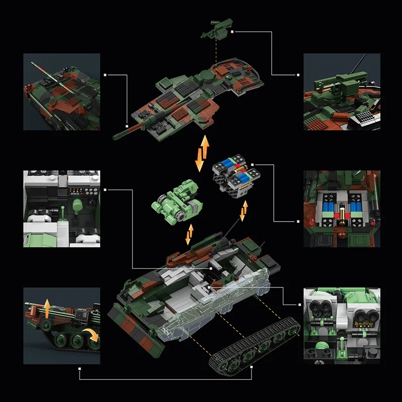 Swedish STRV103B Tank Military - Lego Compatible Military Tank 评论和价格