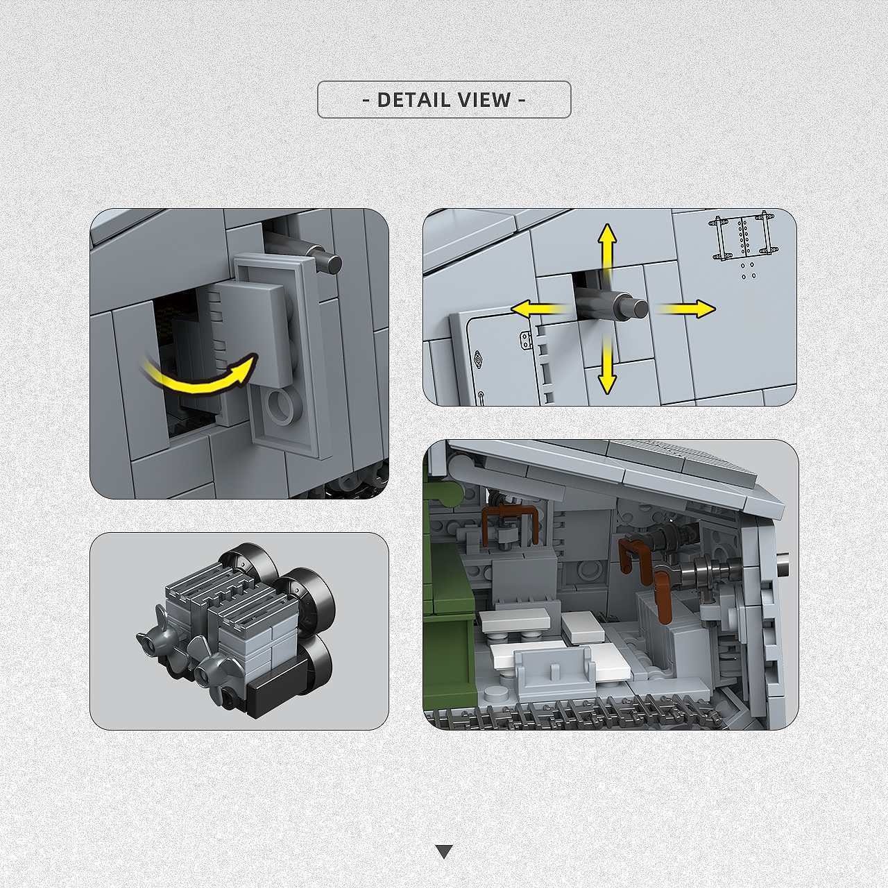 920Pcs WW1 A7V Heavy Tank Buil - Lego Compatible Military Tank 评论和价格