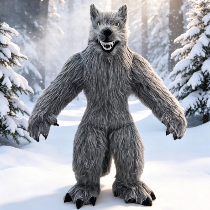 Giant Inflatable Grey Wolf Mas - Dolls 评论和价格