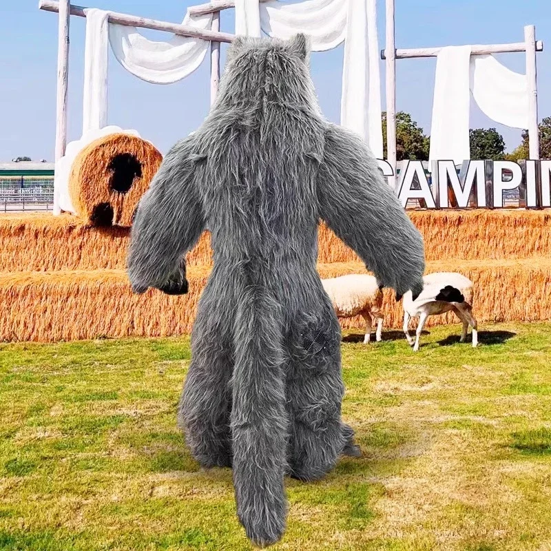 Giant Inflatable Grey Wolf Mas - Dolls 评论和价格