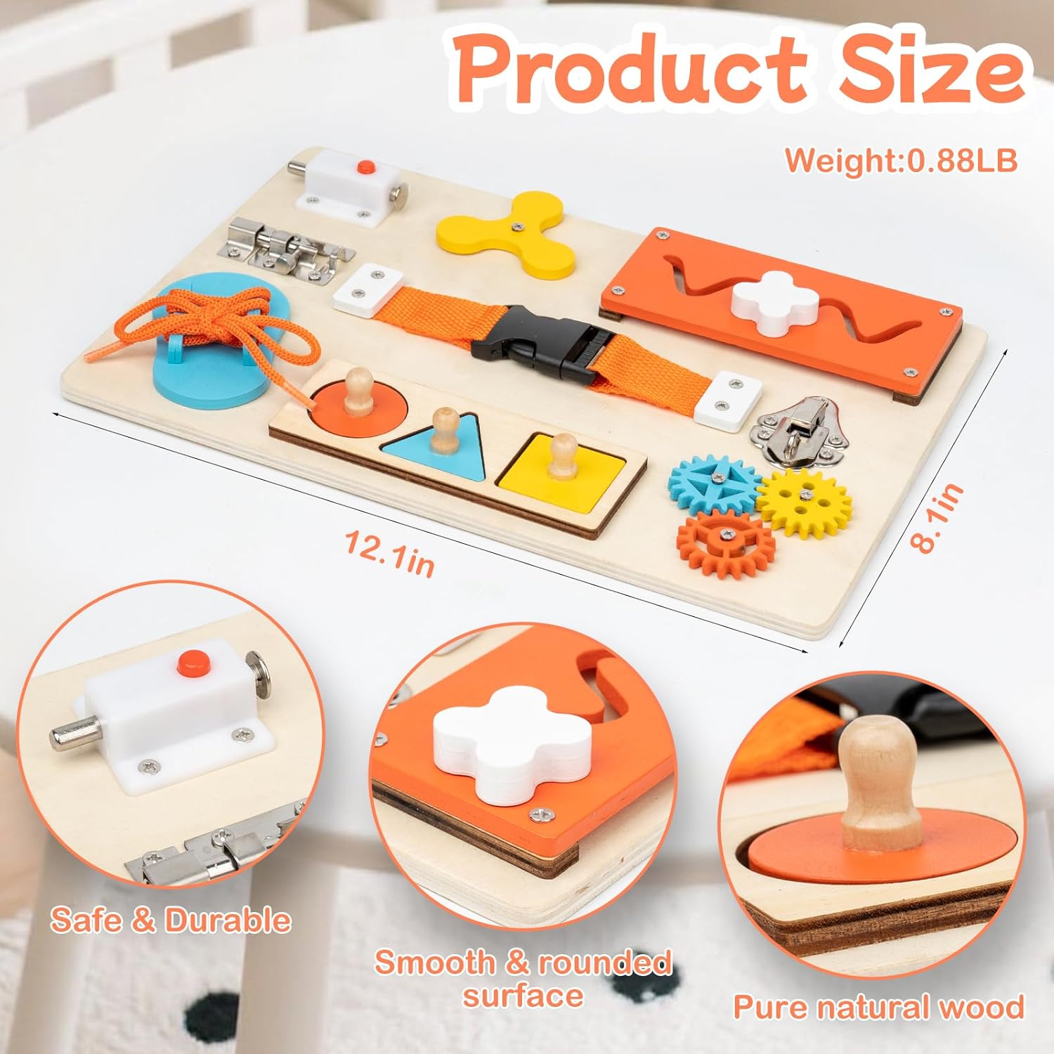 Montessori Busy Board for Todd - Montessori Wooden Busy Board Toddler 评论和价格