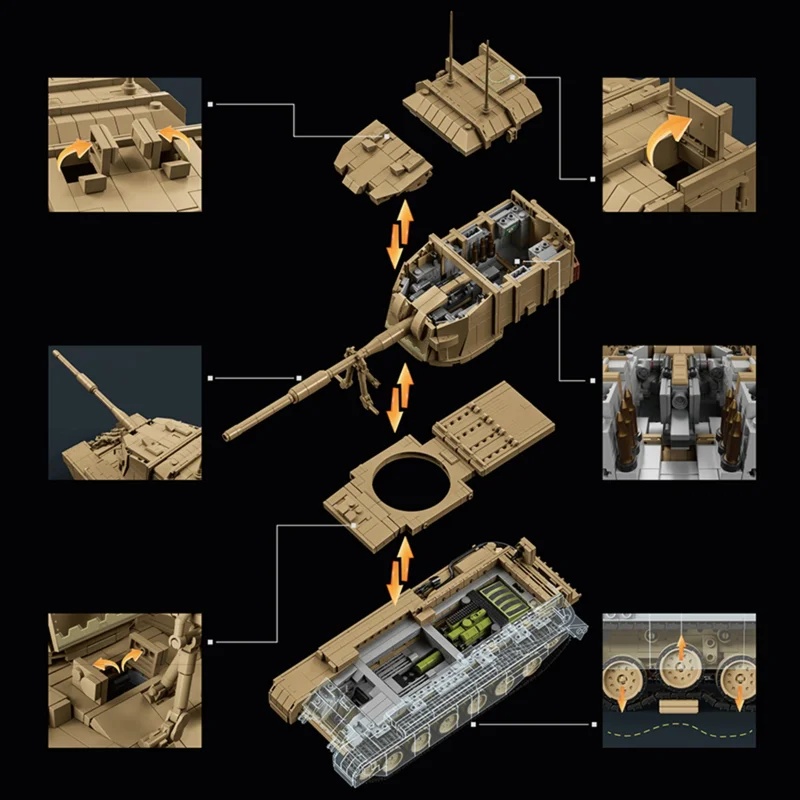 2080pcs British FV4005 Heavy A - Lego Compatible Military Tank 评论和价格