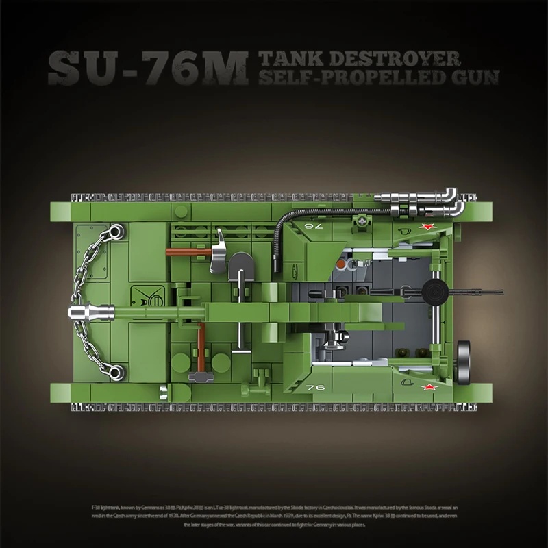 The Soviet SU-76M Tank Destroy - Lego Compatible Military Tank 评论和价格